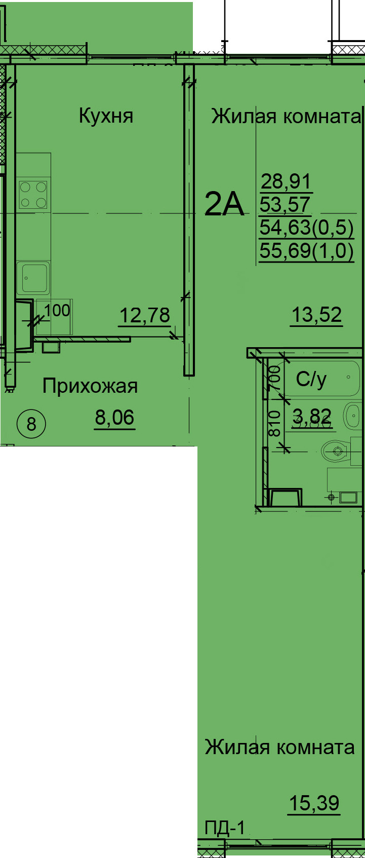 Планировка дск 3 комнаты