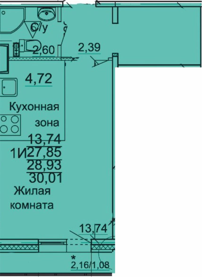 Купить квартиру-студию квартиру в Твери в ЖК Зеленоградский - Купить  квартиру в Твери от Тверского ДСК